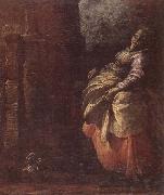 unknow artist, A Woman standing before an entrance to a house